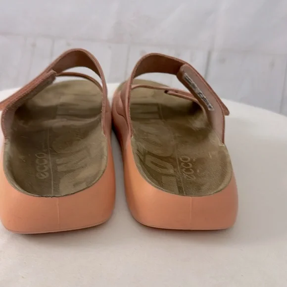 Ecco Size 40 US 9.5-10 2nd Cozmo Fluidform Slip on Pinky-Peach Sandals - Picture 5 of 10